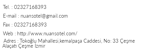 Nans Hotel Alaat telefon numaralar, faks, e-mail, posta adresi ve iletiim bilgileri